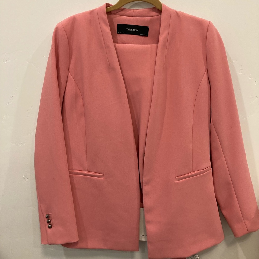Zara Woman Pink Paint Suit